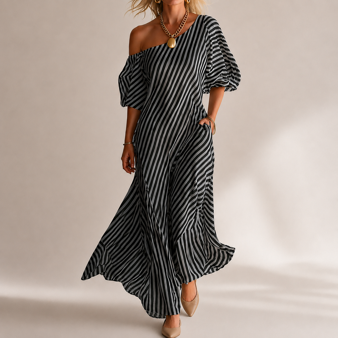 Marina Striped Maxi Dress