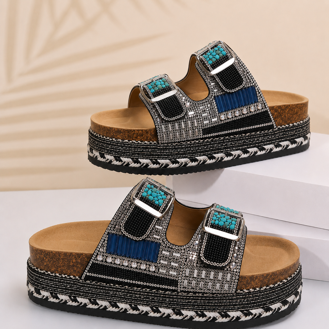 Azure Platform Sandals