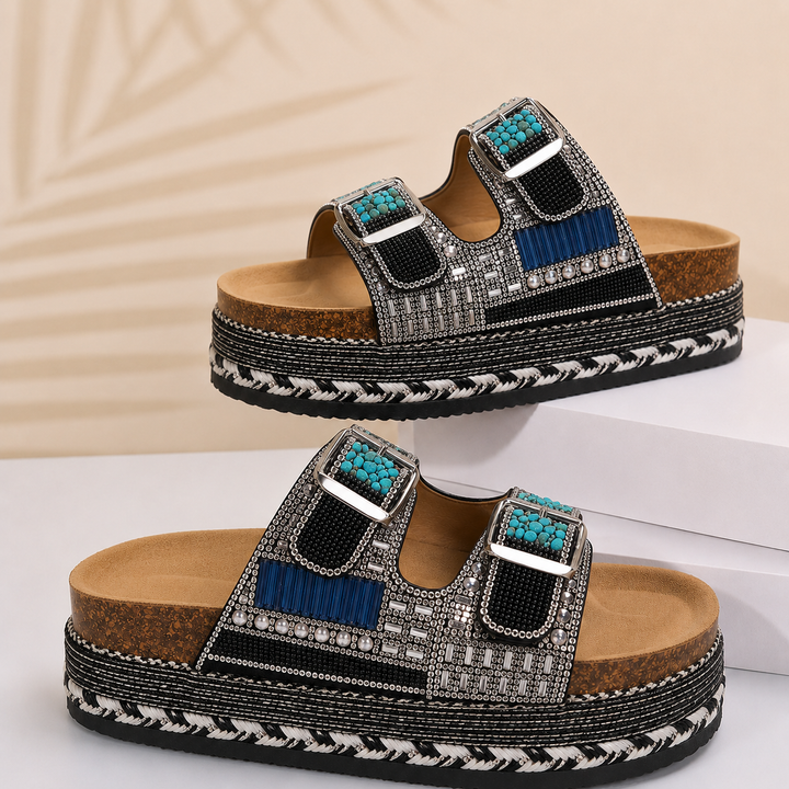 Azure Platform Sandals