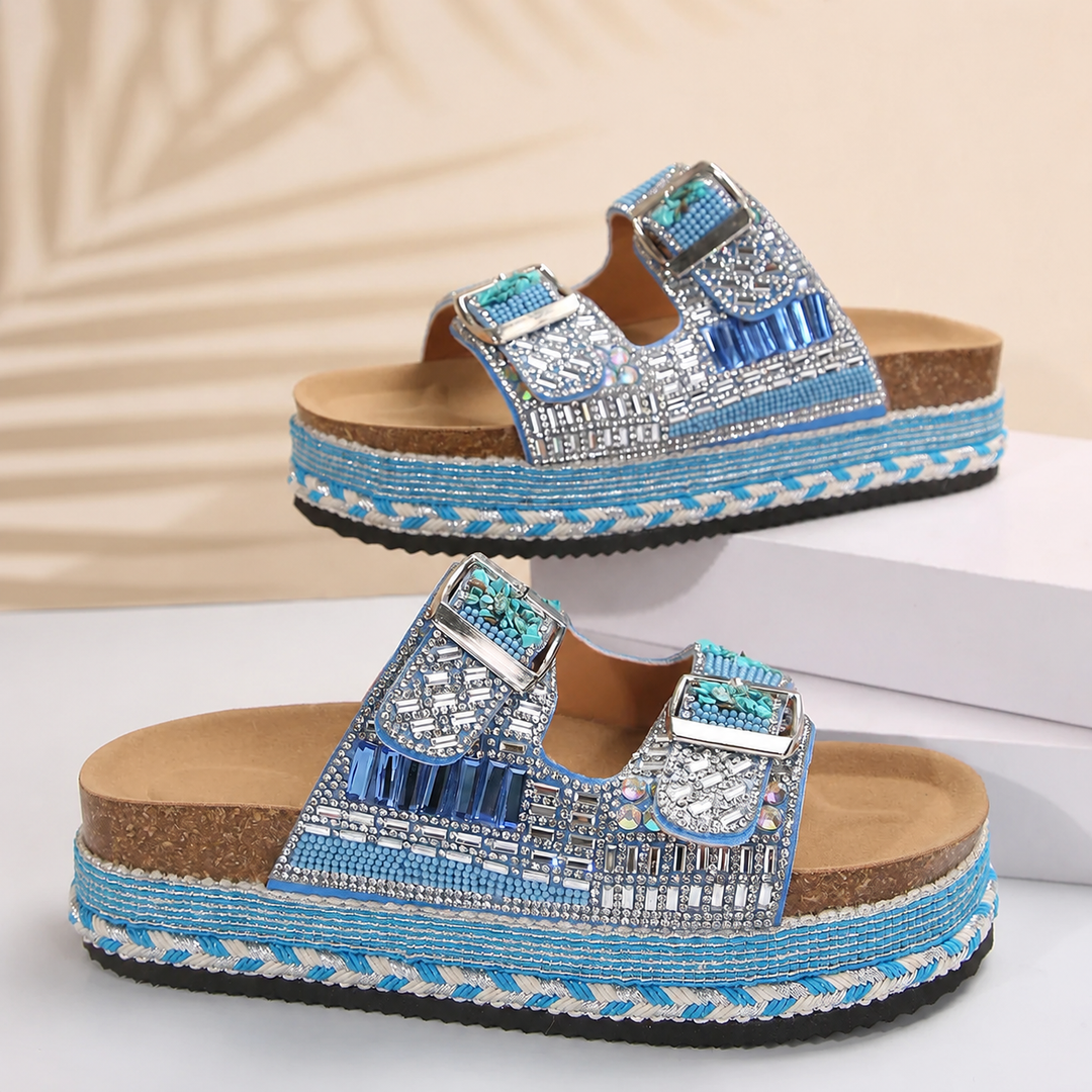 Azure Platform Sandals
