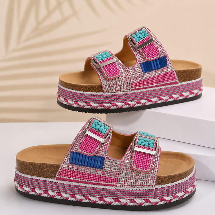Azure Platform Sandals