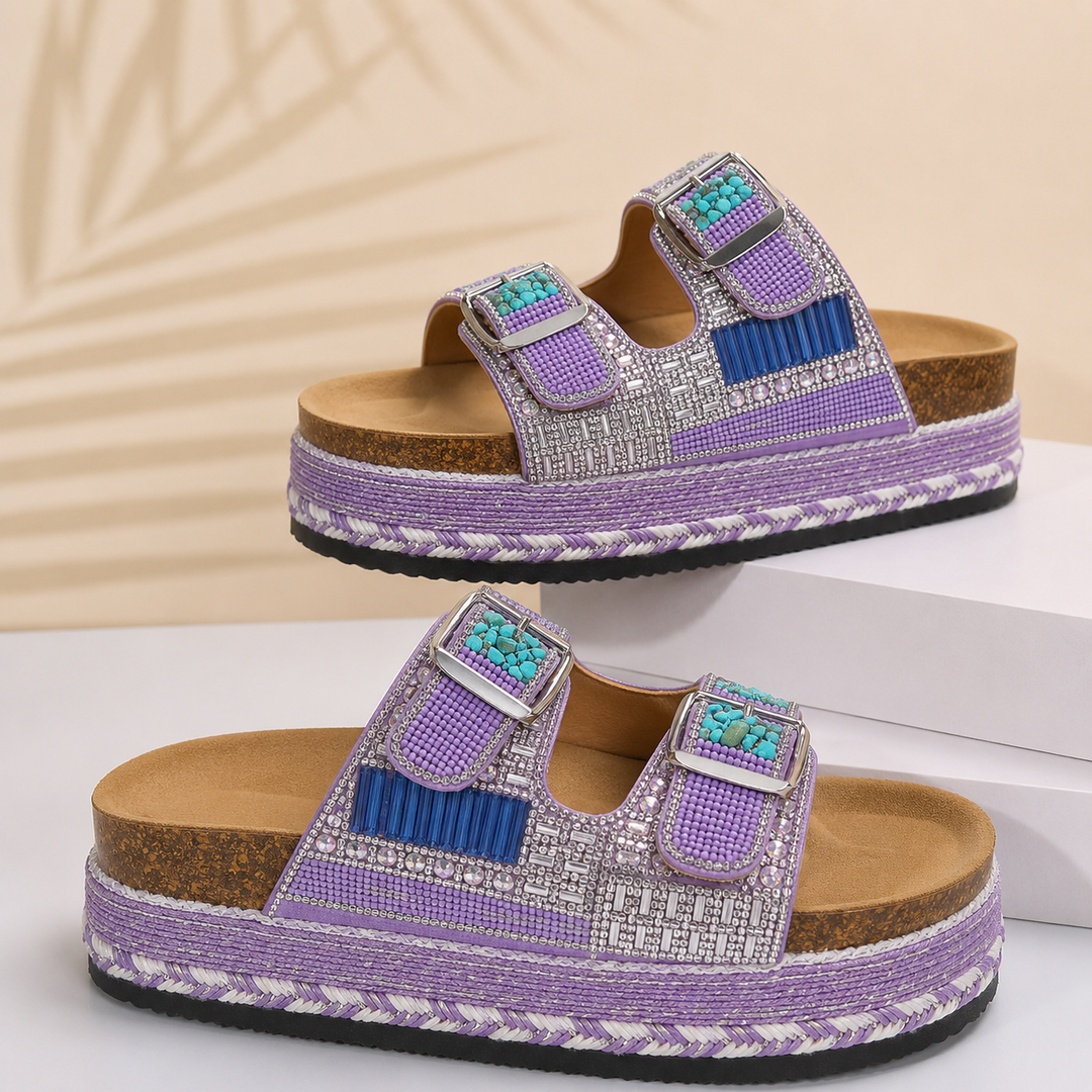 Azure Platform Sandals
