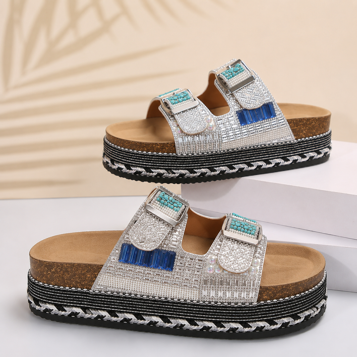 Azure Platform Sandals